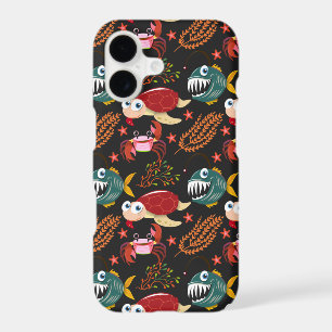 Aquatic animals pattern ocean underwater life 30 iPhone 17 case