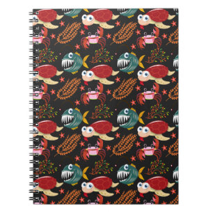 Aquatic animals pattern   ocean underwater life 30 notebook