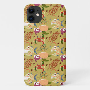 Aquatic animals pattern ocean underwater life 31 iPhone 11 case