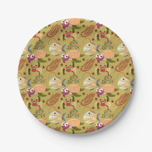Aquatic animals pattern   ocean underwater life 31 paper plates