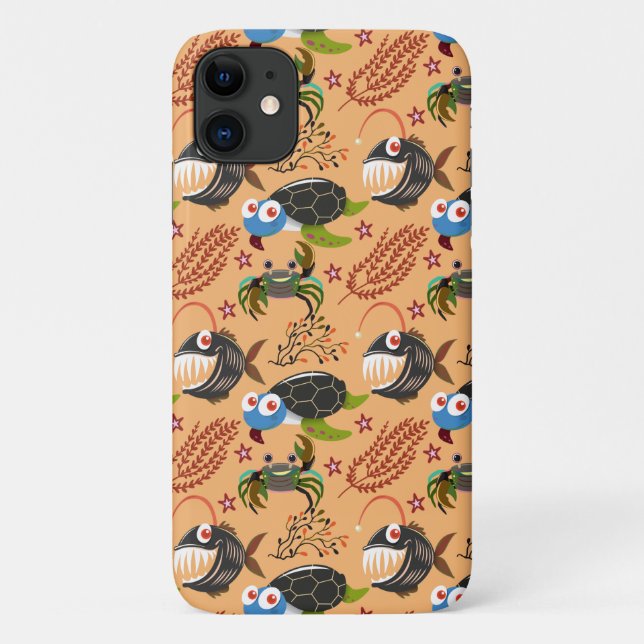 Aquatic animals pattern | ocean underwater life 32 Case-Mate iPhone case (Back)