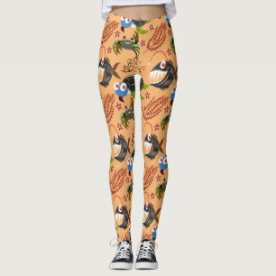 Aquatic animals pattern ocean underwater life 32 leggings