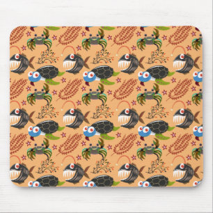 Aquatic animals pattern   ocean underwater life 32 mouse pad