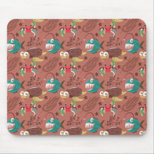 Aquatic animals pattern   ocean underwater life 35 mouse pad