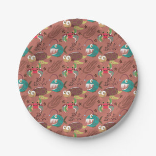 Aquatic animals pattern ocean underwater life 35 paper plates
