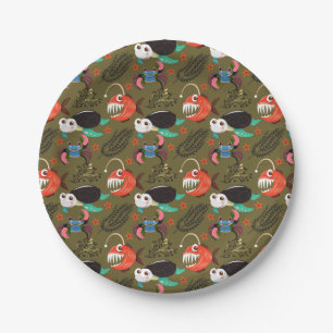 Aquatic animals pattern   ocean underwater life 36 paper plates