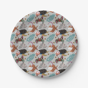 Aquatic animals pattern ocean underwater life 37 paper plates