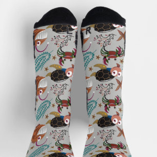 Aquatic animals pattern ocean underwater life 37 socks