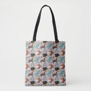 Aquatic animals pattern ocean underwater life 37 tote bag