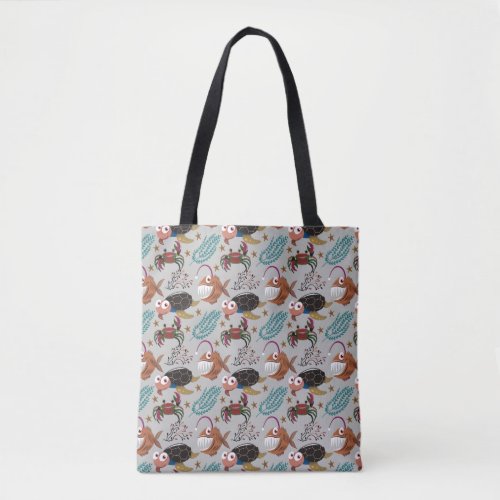 Aquatic animals pattern  ocean underwater life 37 tote bag