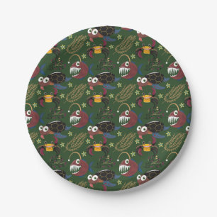 Aquatic animals pattern   ocean underwater life 38 paper plates