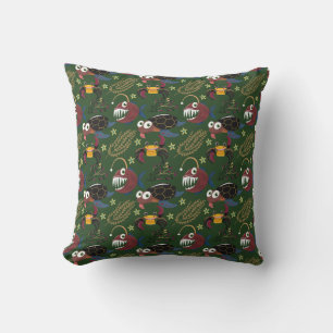 Aquatic animals pattern ocean underwater life 38 throw pillow