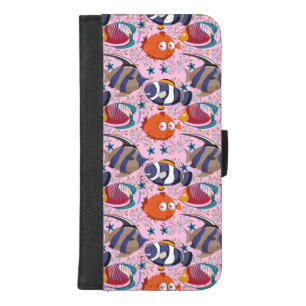 Aquatic animals pattern ocean underwater life 39 iPhone 8/7 plus wallet case