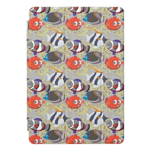 Aquatic animals pattern  ocean underwater life 40 iPad pro cover