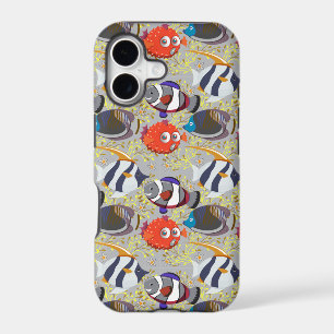 Aquatic animals pattern ocean underwater life 40 iPhone 17 case