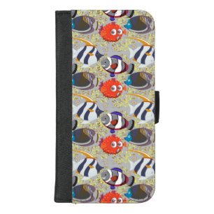 Aquatic animals pattern   ocean underwater life 40 iPhone 8/7 plus wallet case