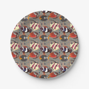 Aquatic animals pattern   ocean underwater life 41 paper plates