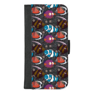 Aquatic animals pattern   ocean underwater life 43 iPhone 8/7 plus wallet case