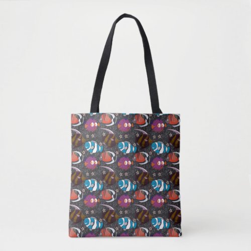 Aquatic animals pattern  ocean underwater life 43 tote bag