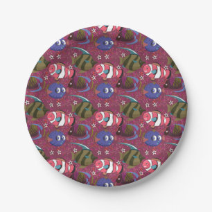 Aquatic animals pattern   ocean underwater life 46 paper plates
