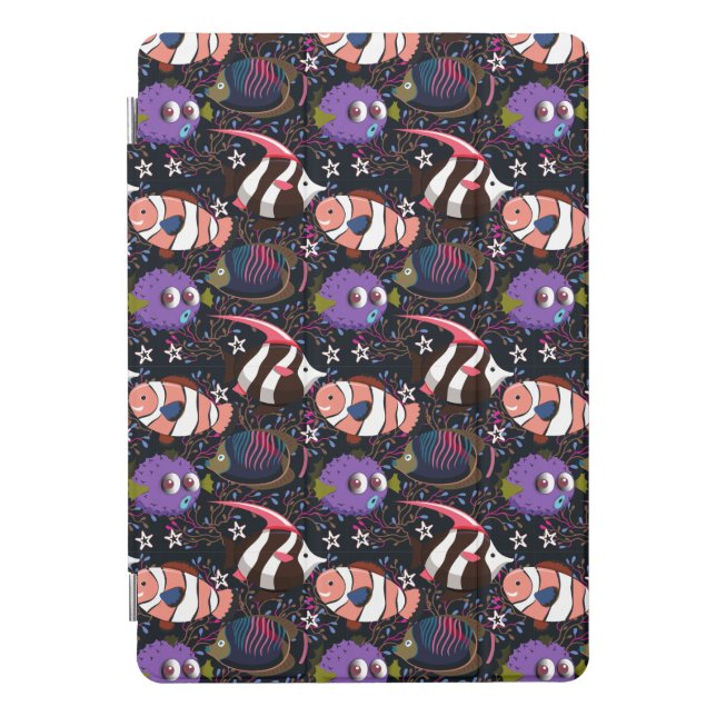 Aquatic animals pattern | ocean underwater life 47 iPad pro cover (Front)
