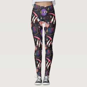 Aquatic animals pattern ocean underwater life 47 leggings