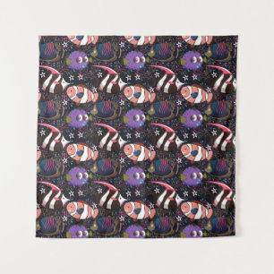 Aquatic animals pattern ocean underwater life 47 tapestry