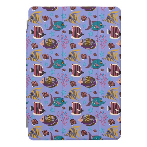 Aquatic animals pattern  ocean underwater life 8 iPad pro cover