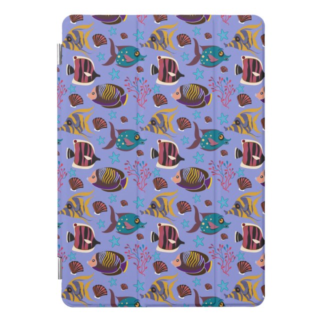 Aquatic animals pattern | ocean underwater life 8 iPad pro cover (Front)