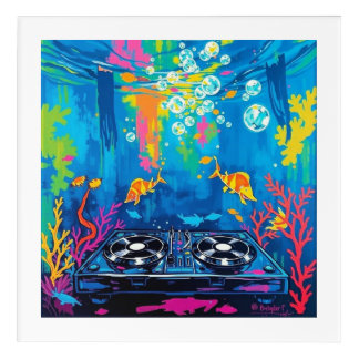 Aquatic Beats t-shirt design Acrylic Print