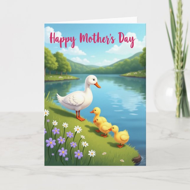Aquatic Bird Mothers Day Image Card (Front)