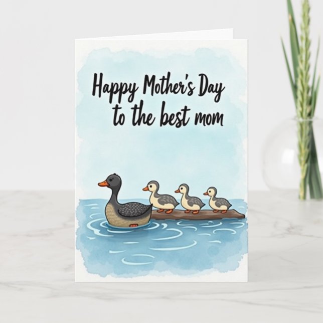 Aquatic Birds Mothers Day Card (Front)