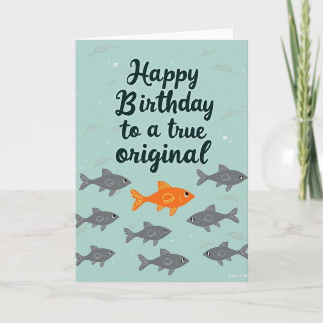 Aquatic Birthday Original Card (Front)