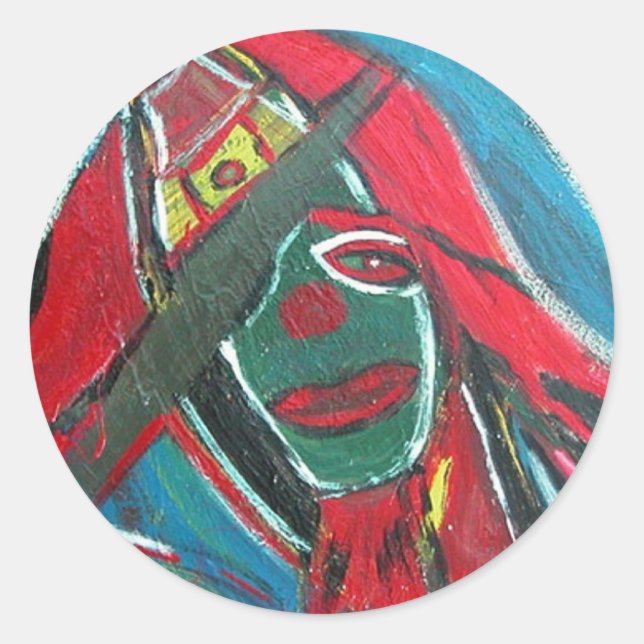 Aquatic Clown Classic Round Sticker (Front)