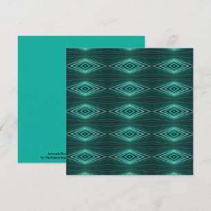 Aquatic Colors In Angled Watercolor Paint Stripes Card
