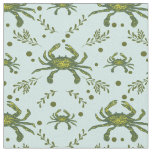 Aquatic Crabs Pattern Design Fabric
