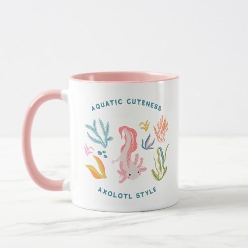 Aquatic Cuteness Axolotl Mug