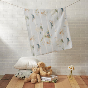 Aquatic deep sea creature marine life baby blanket