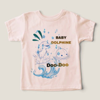 Aquatic Dolphin Illustration Toddler T-shirt