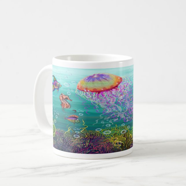 Aquatic Fantasy Coffee Mug (Front Left)