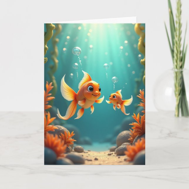 Aquatic Fathers Day Cheer Card (Front)