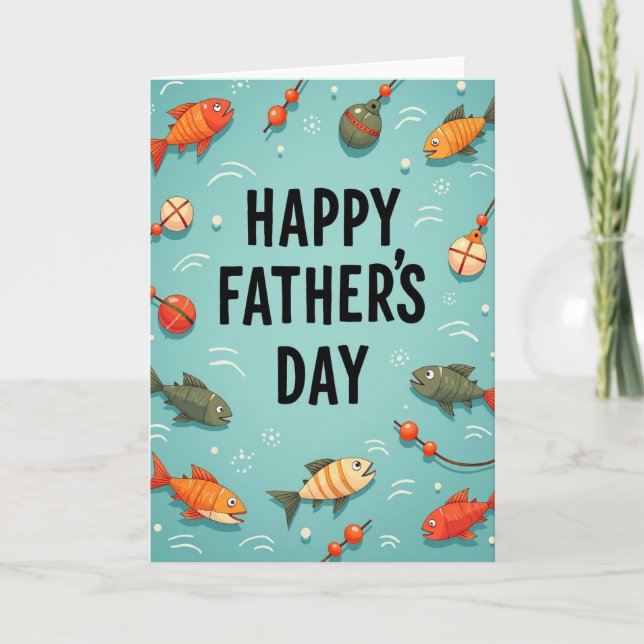 Aquatic Fathers Day Greeting Card (Front)