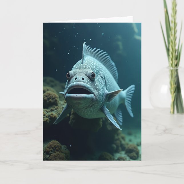 Aquatic Fathers Day Scene Card (Front)