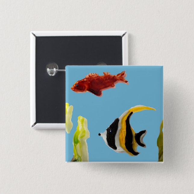 Aquatic Fish Button (Front & Back)