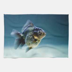 Aquatic Fish Carassius Kitchen Towel