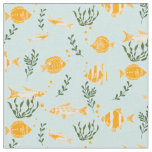 Aquatic Fishes pattern Fabric