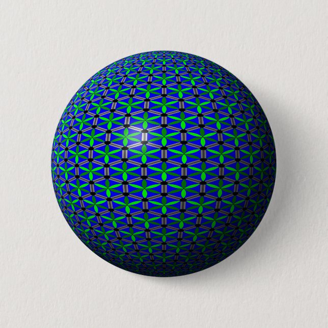 Aquatic Flowers Button (Front)