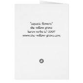 aquatic flowers cards (Back)