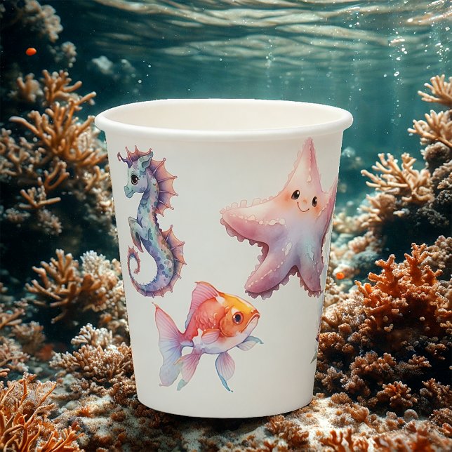 Aquatic Friends Paper Cups (Creator Uploaded)