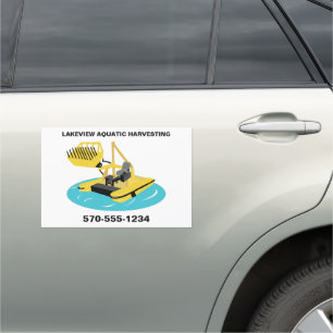 Aquatic Harvester Construction Vehicle Boat Custom Car Magnet